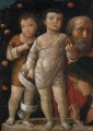 Die heilige Familie mit St John Renaissance Maler Andrea Mantegna